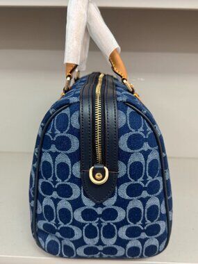 Coach Rowan Satchel Bag In Signature Denim Canvas NWT CY699